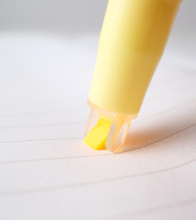 PILOT KIRE-NA Highlighter Set, Pastel 5 Colors, Chisel and Fine Tip, Quick-Dry Pigment Ink, SKIW-1-5C2 - Image 4